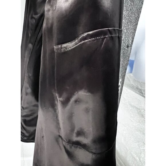 Marshall Fields Charcoal Gray English Wool Vintage Button Up Lined Overcoat 42L - Picture 9 of 12